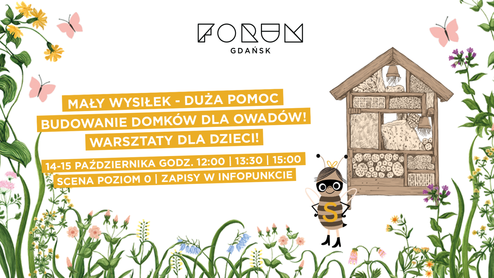 Domki dla owadów - warsztaty dla dzieci